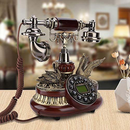 Teléfono clásico europeo vintage con disco rotatorio miniatura 5