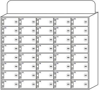 Taquilla acrílica para teléfono móvil con cerradura para organizar tus teléfonos celulares, color blanco (40 ranuras)