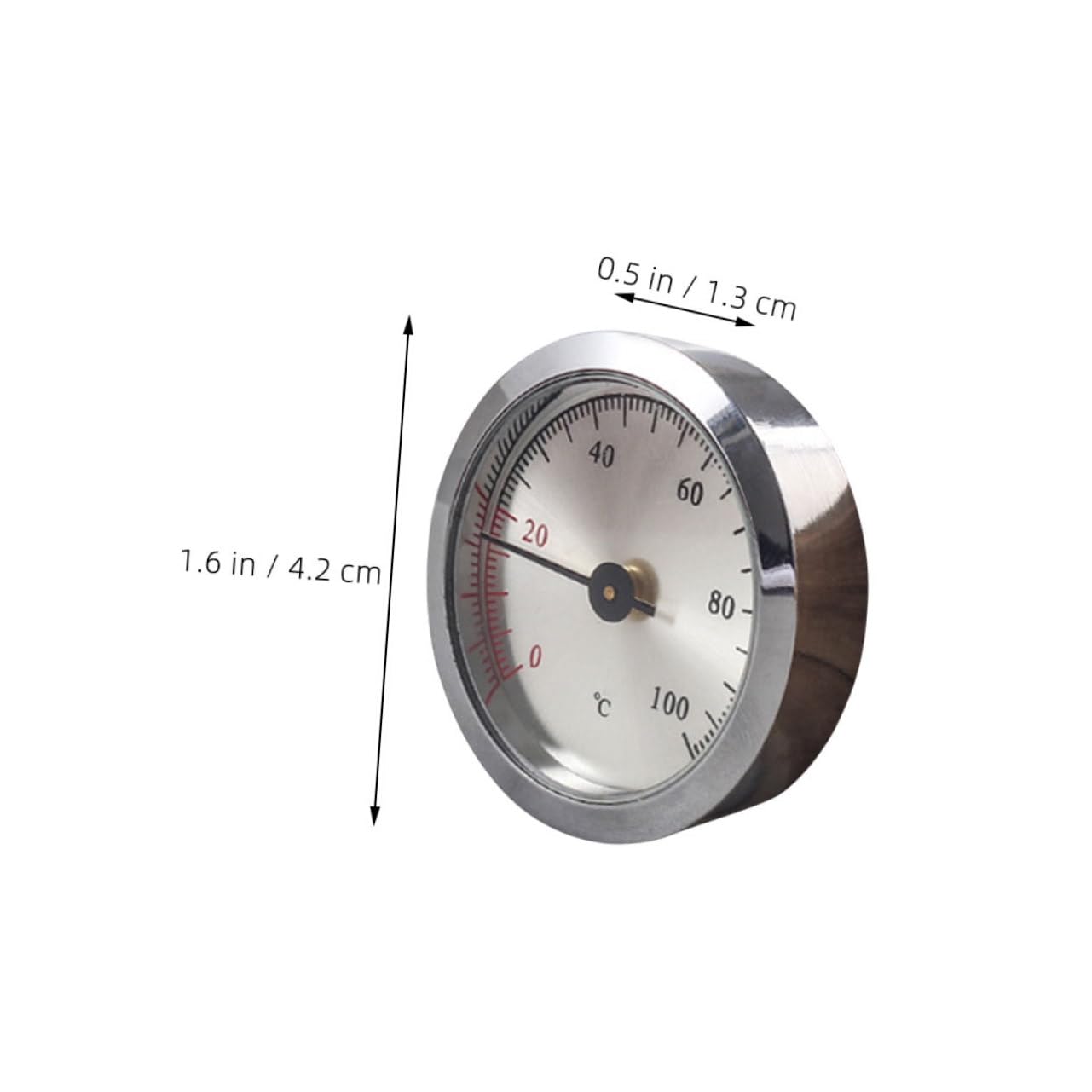 KONTONTY Box Thermometer Mini Pointer Thermometer for Humidor High Precision Temperature Gauge for Boxes Compact Stylish Indoor Temperature Monitoring Device