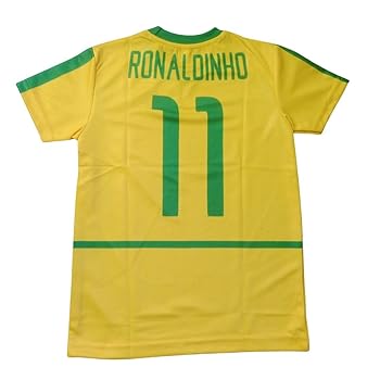 ウェア Ronaldinho Ronaldinho Retro Jersey Brazil Number 11 (in, Alpha, XS
