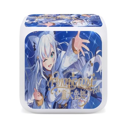 白上 フブキ77目覚まし時計 置き時計 多機能 時間と温度の二重表示 電池式 学生 寝室やオフィスに最適