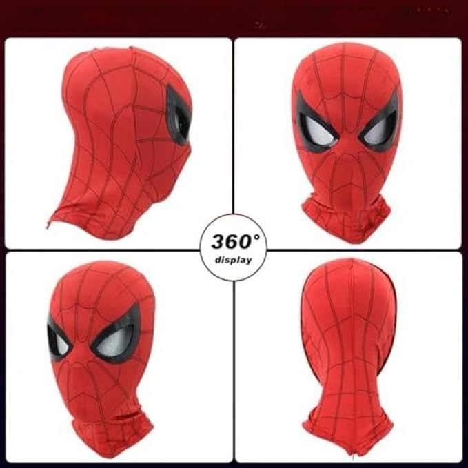 Image of Kids Superhero Full Face Stretchable Cosplay Mask Costume.