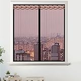 【Pega de Velcro】Mosquiteras magneticas se pega sin perforar, la instalación es firme y la ventana de la pantalla está fija y no se cae.