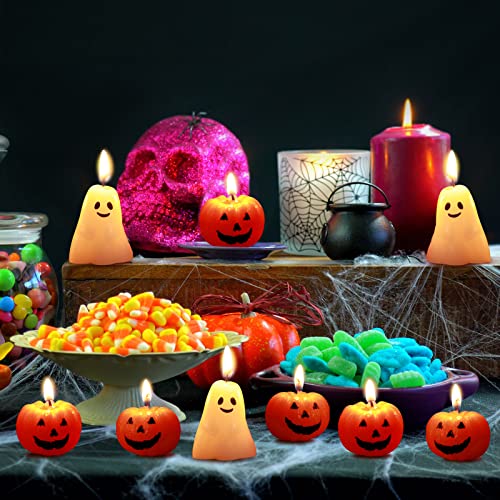 12 Pcs Halloween Pumpkin Ghost Candles - image 6