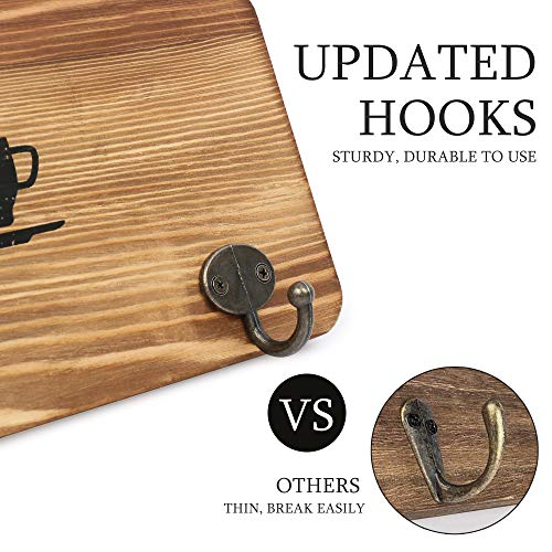LotFancy Coffee Cup Holder, Wall Mounted Mug Rack