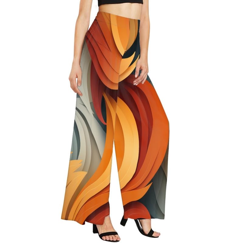 Blood Splatter Women's High Waist Pants Colorful Colorblock Beach Palazzo Long Pant Polka Dot Lounge Pant Trouser3