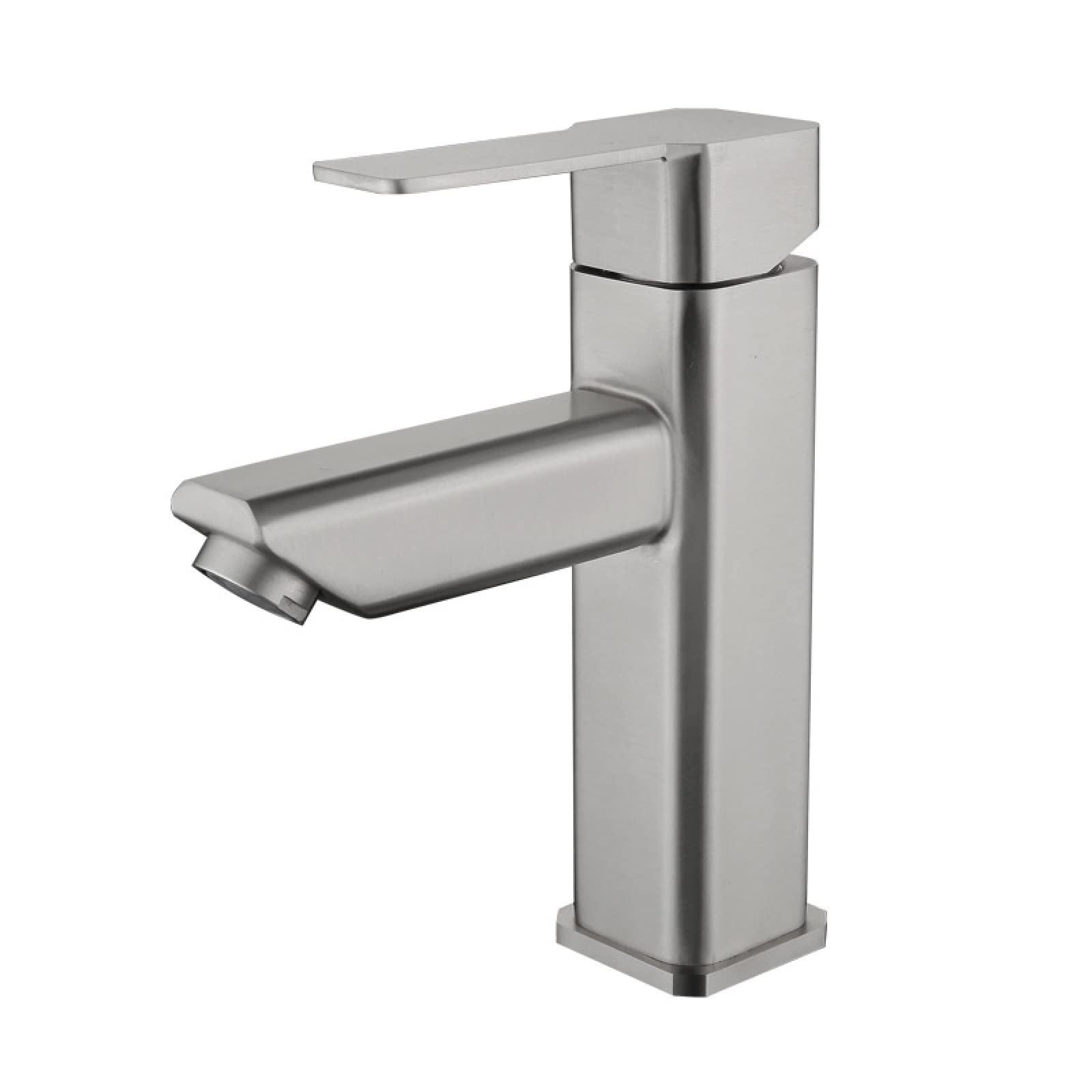 Robinet de lavabo mitigeur en acier inoxydable brossé de salle de bain
