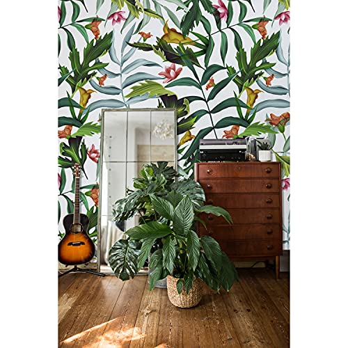 Papier peint feuilles tropicales grand format pour masquer les murs
