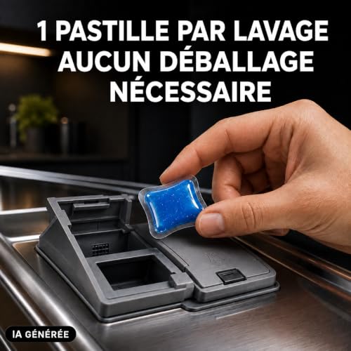 550 tablettes lave-vaisselle tout-en-1 – film hydrosoluble, lavage efficace – vue 8