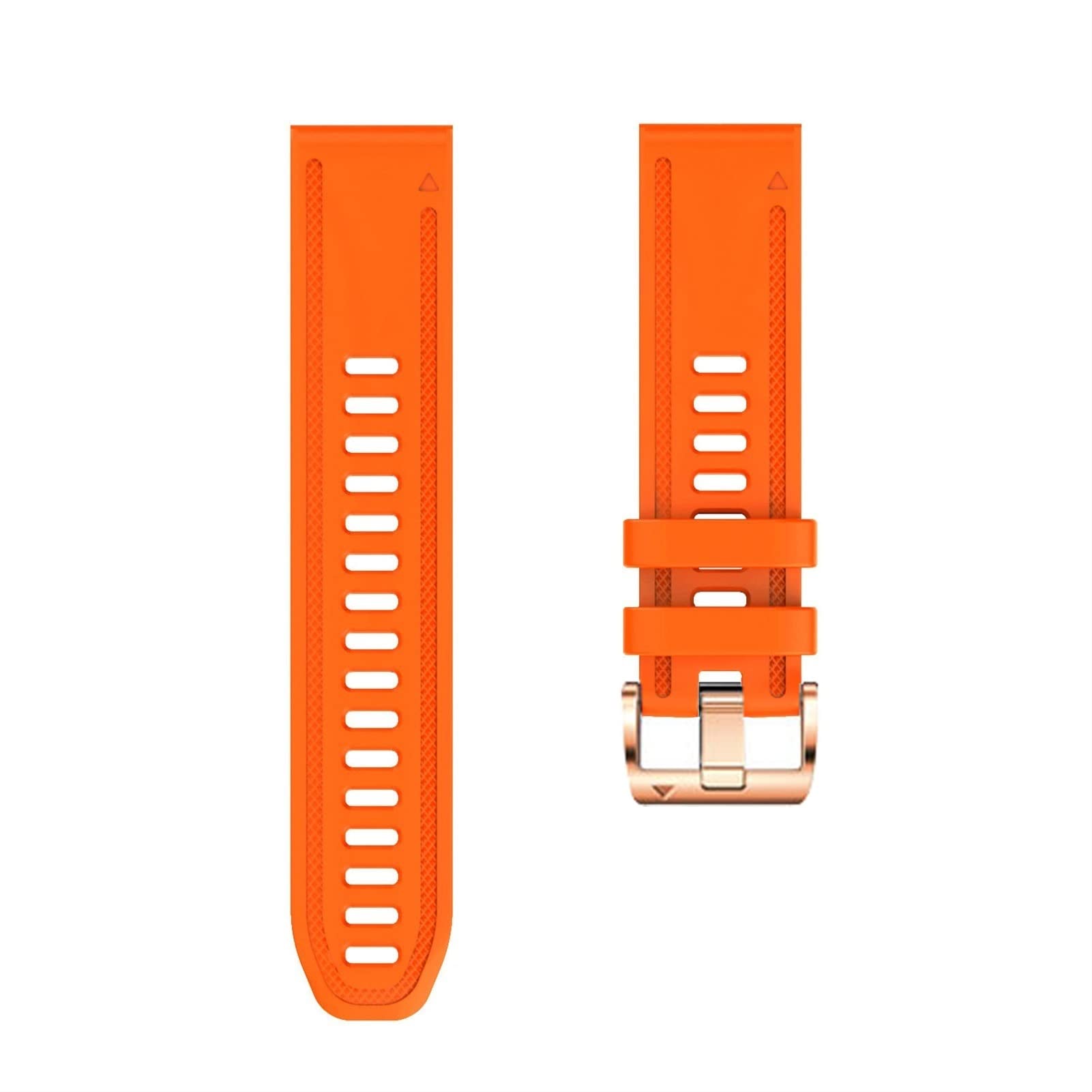 For Garmin Fenix 7S 6S 5S Watchband 20mm Bracelet rose gold buckle For Fenix 6s Pro 5s Plus Silicone Quick Replacement Wrist Straps (Color : Orange, Size : For Fenix 7S)