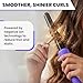 Herstyler Grande Ceramic Tapered Curling Wand - 1 inch Dual Voltage with Negative Ions for Long and Short Hair (Purple)