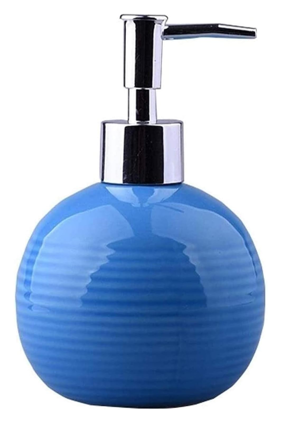 WDSOPK Bathroom accessories Soap Dispenser Bathroom Accessories Hotel Decor,Creative Ceramic Hand Soap Bottle Shower Gel Shampoo Press Soap Emulsion Home & Kitchen (Blue)