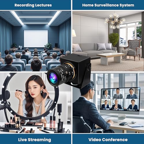 Webcam USB global shutter ELP 5 MP 1440p zoom varifocal 4x - 7