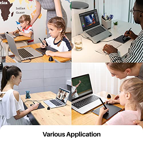 Tablet de desenho gráfico Huion Inspiroy H430P OSU compatível com Android com caneta stylus sem bate