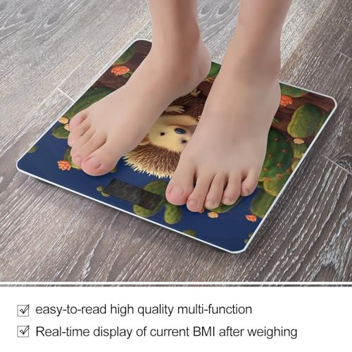 Báscula Digital de Baño con Vidrio Templado 400lb LCD miniatura 5
