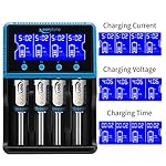 18650 Battery Charger, Keenstone Smart Universal Charger LCD Display for Rechargeable Batteries Ni-MH Ni-Cd AA AAA Li…