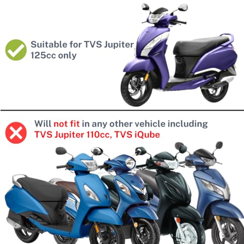 Image of FIBERA Smart Compact Front Basket ONLY Compatible with TVS Jupiter 125cc Black Durable Polyester 10L Capacity
