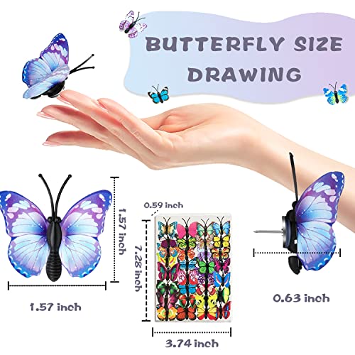 40 Packs Decorative Thumb Tacks - Cute Push Pins Colorful Pushpins For Photo Wall Cork Board Bulletin Board Home Office Decor Cubicle Decorations (Butterfly) #TOP1