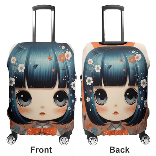 Anime Girl Pictures Luggage Cover Protector Anti-Scratch Suitcase Cover Washable Luggage Covers Fits 19-21 Inch Luggage3