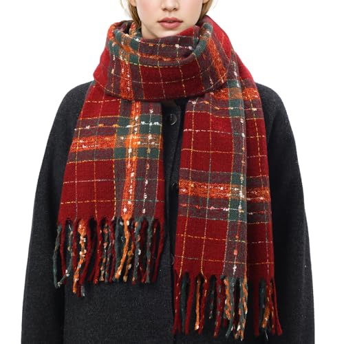 Nimalpal Red Winter Scarf for Women, Fashion Long Blanket Scarf Soft Feel Women's Scarves & Wraps Warm Gifts