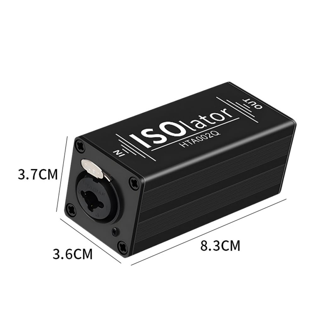 Aislador de Audio XLR, Filtro de Ruido, Supresor de Ruido, Aislador de Señal de Audio para Eliminador de Común.