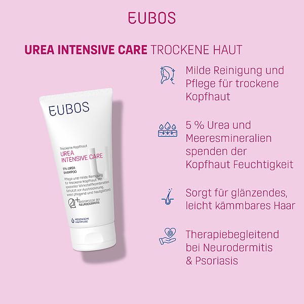 EUBOS TROCKENE HAUT Urea 5% Shampoo 200ml (1 x 200ml) image 4