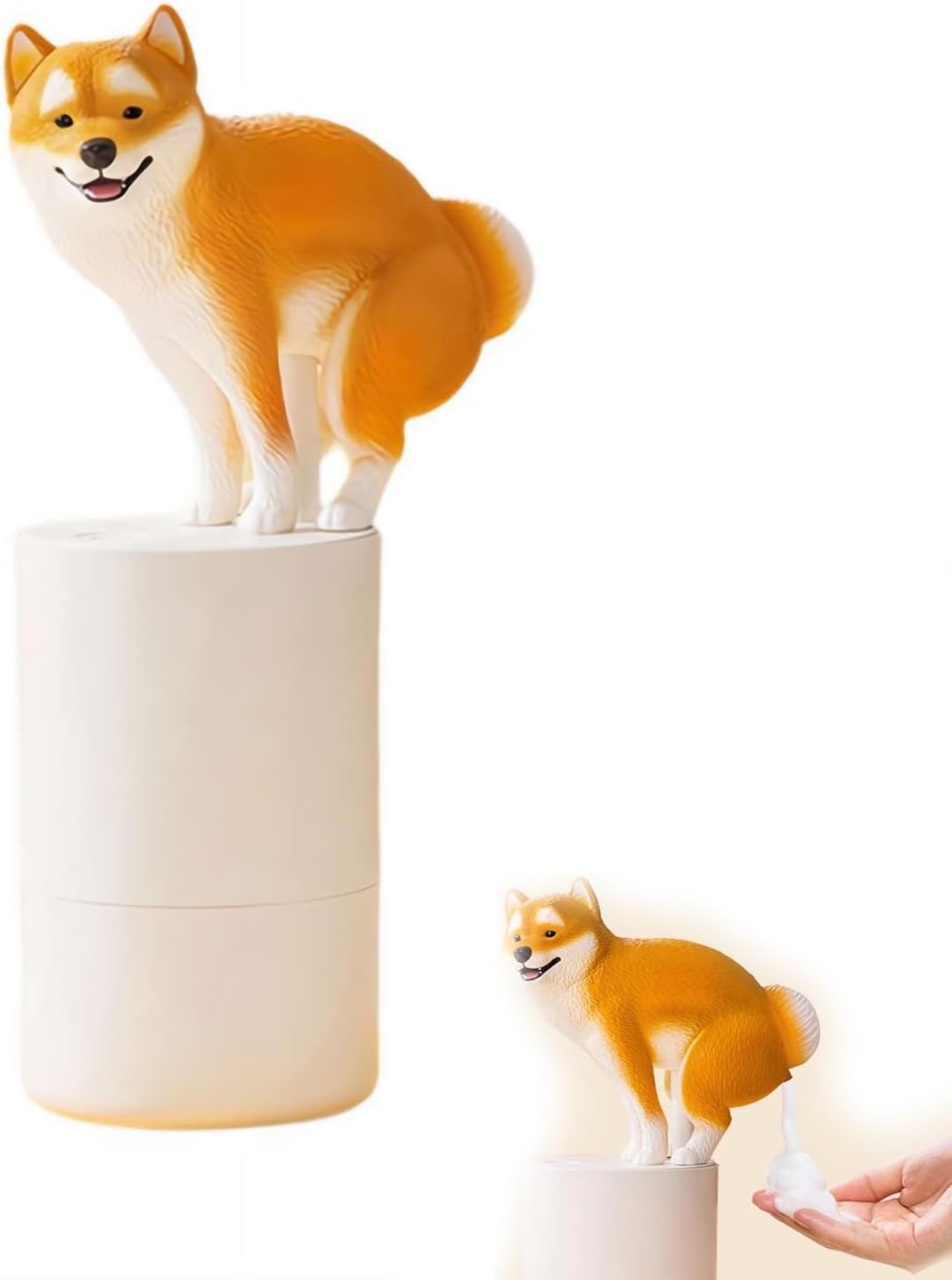 Ginger Tech Yellow Pigeon Dog Automatic Induction Foam Hand Washer, Touchless Foam Soap Dispenser, 200Ml Hand Motion Liquid Soap Dispenser For Kitchen Sink And Bathroom (Yellow)