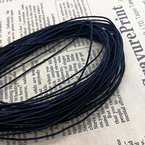 Image of Amaney 0.8mm Black Elastic Cord Beading Threads Stretch String Fabric Crafting Cords for Jewelry Making 20m