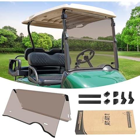 10L0L Golf Cart Windshield for EZGO RXV Cover