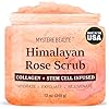 Himalayan Salt Body Scrub 12 oz – with Collagen and Stem Cells – Exfoliating Salt Scrub for Cellulite – Deep Cleansing for Acne, Scars, Wrinkles – Moisturizes Skin