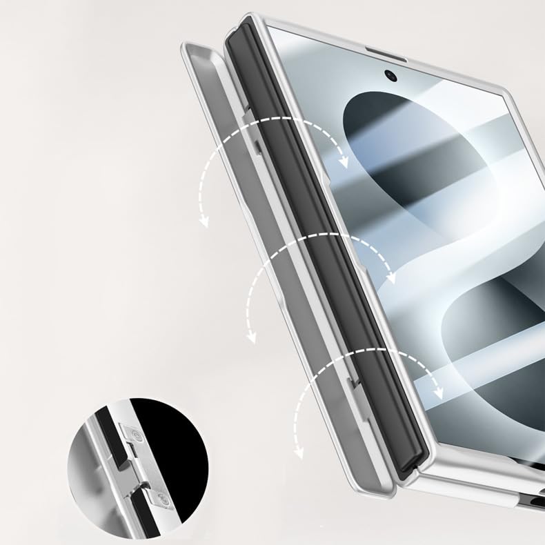Custodia magnetica compatibile con Samsung Galaxy Z Fold 8 (nero, bobina, anti-peeping)