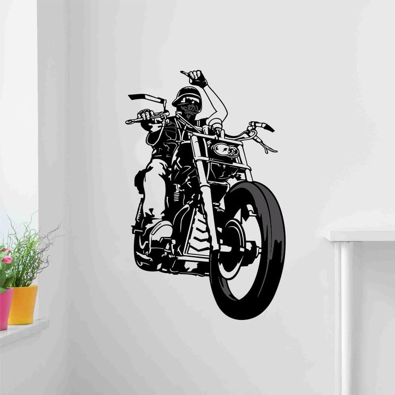 Artistic Decals Bike Wall Sticker for Living Room, Bedroom, Kids Room, Big Size Sticker, 3D Sticker of Royal Enfield, PVC Vinyl Wall Sticker (Size - 60 Cm X 56 Cm) (Bike 3) (B0CTGGLRK1) Amazon Price History, Amazon Price Tracker