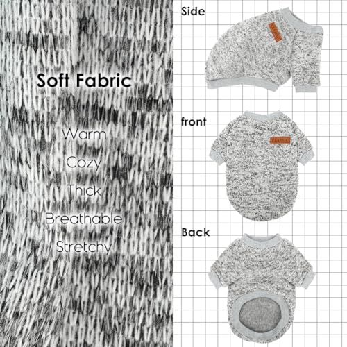 Image of 1 Pack Dog Sweaters for Small Dogs Girl Boy Winter Fleece Clothes Warm Soft Dog Sweatshirt Outfit for Dogs Cats Pet Apparel