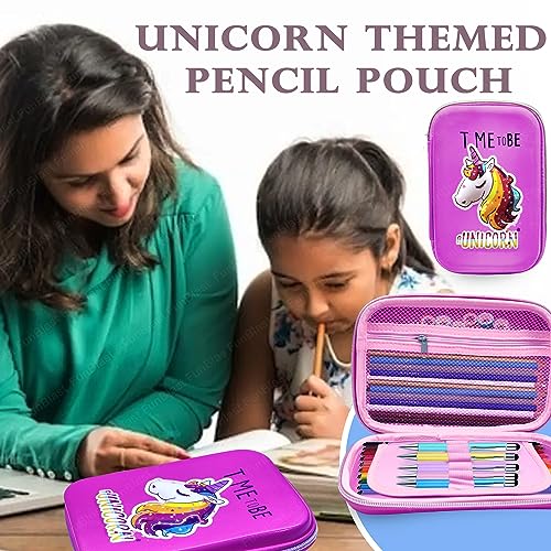 Image of FunBlast Pencil Pouches for Girls Stylish, Unicorn Pouch for Girls - Pencil Pouches for Kids, Pencil Box for Girl, Return Gift for Kids