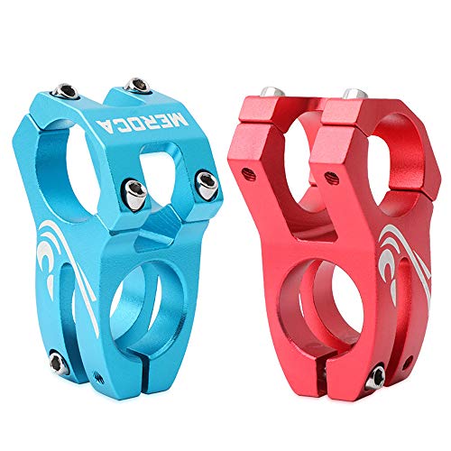 Leeofty Haste de bicicleta resistente ao desgaste MTB bicicleta guiador haste 31,8 mm ajustável alum