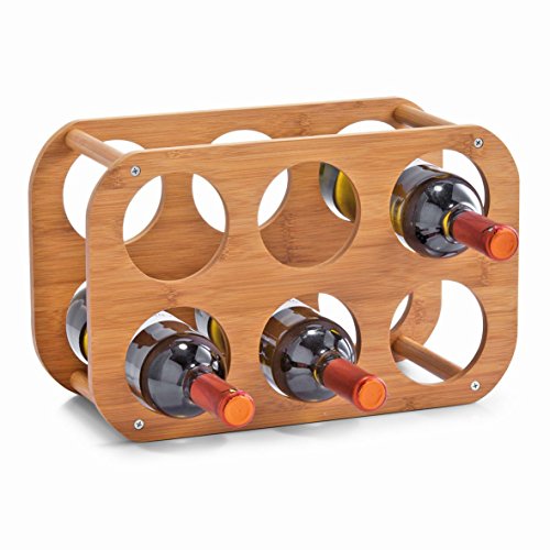 Zeller 13559 Weinregal, Bamboo, ca. 38 x 16 x 24 cm, Natur