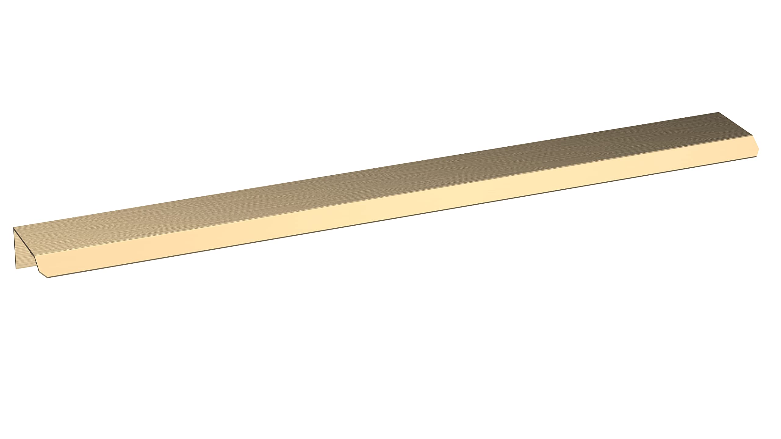 Nuie Brushed Brass H325 Modern Bathroom Furniture Finger Pull Handle, 300Mm,