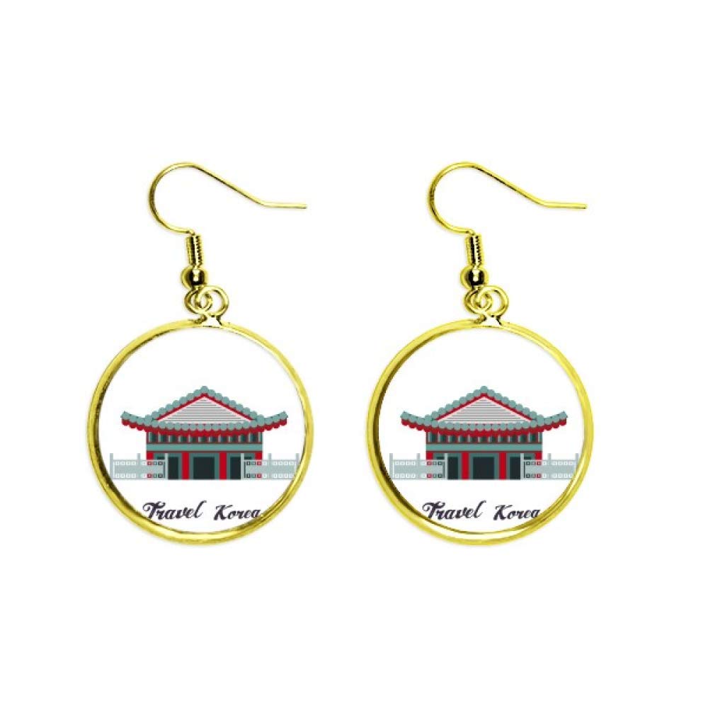 Pendientes tradicionales coreanos dorados de palacio real para un estilo sofisticado de mujer 2