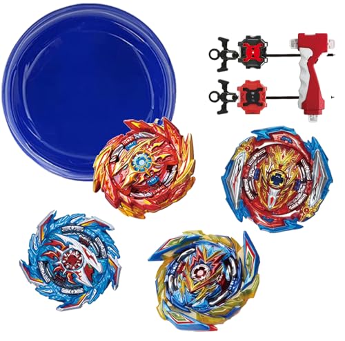 ASVEXKW Battling Tops Burst Toy Gam4 Set Spinning Tops 2 Launchers Battle Battling Tops Set Great Birthday Gift for Children Kids Boys Ages 6 8 10