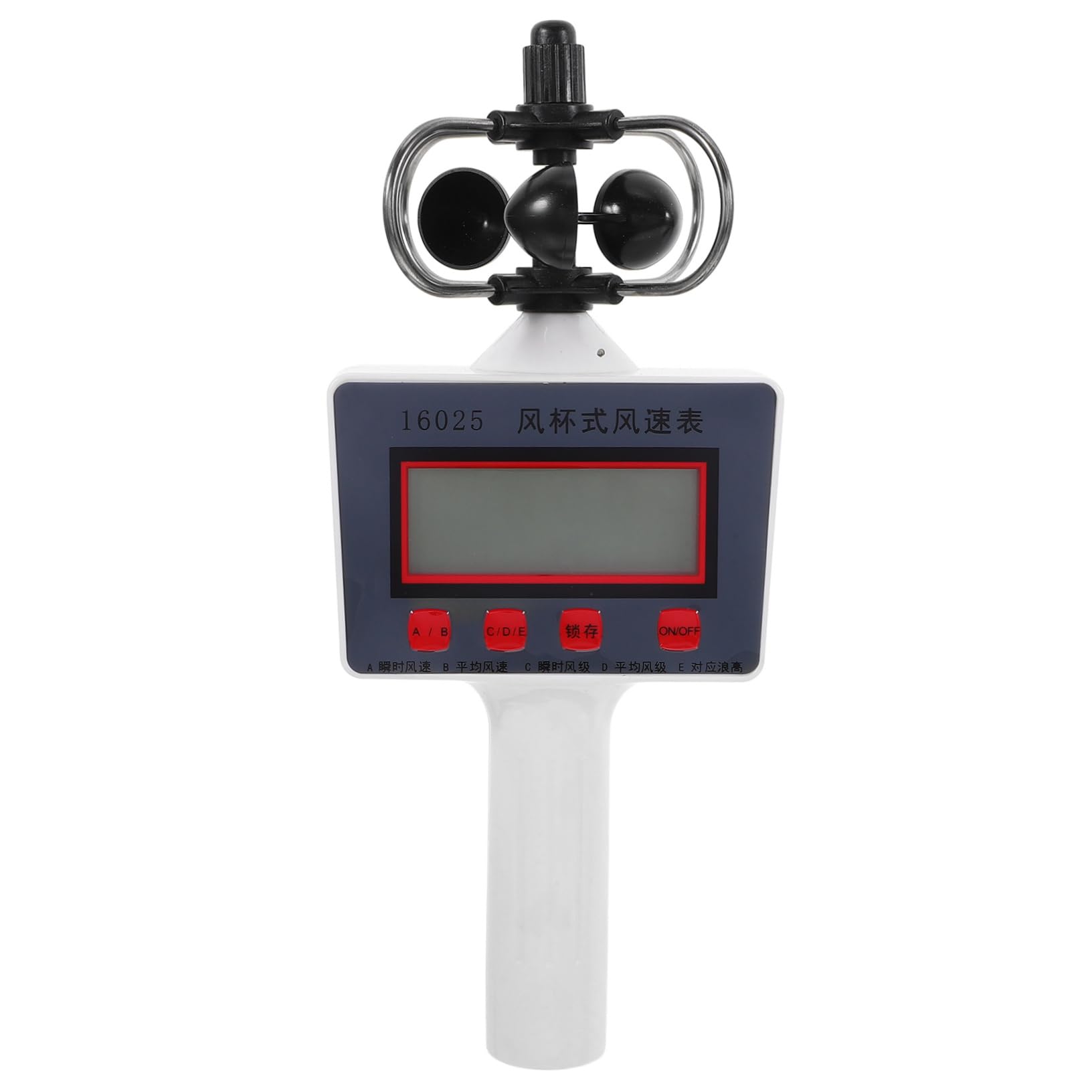 Alipis Anemometro Portatile in Plastica, Misuratore di Velocità del Vento con Display Lcd, Design Compatto Rapido e Preciso per Vento per Uso Professionale e Ambienti Didattici