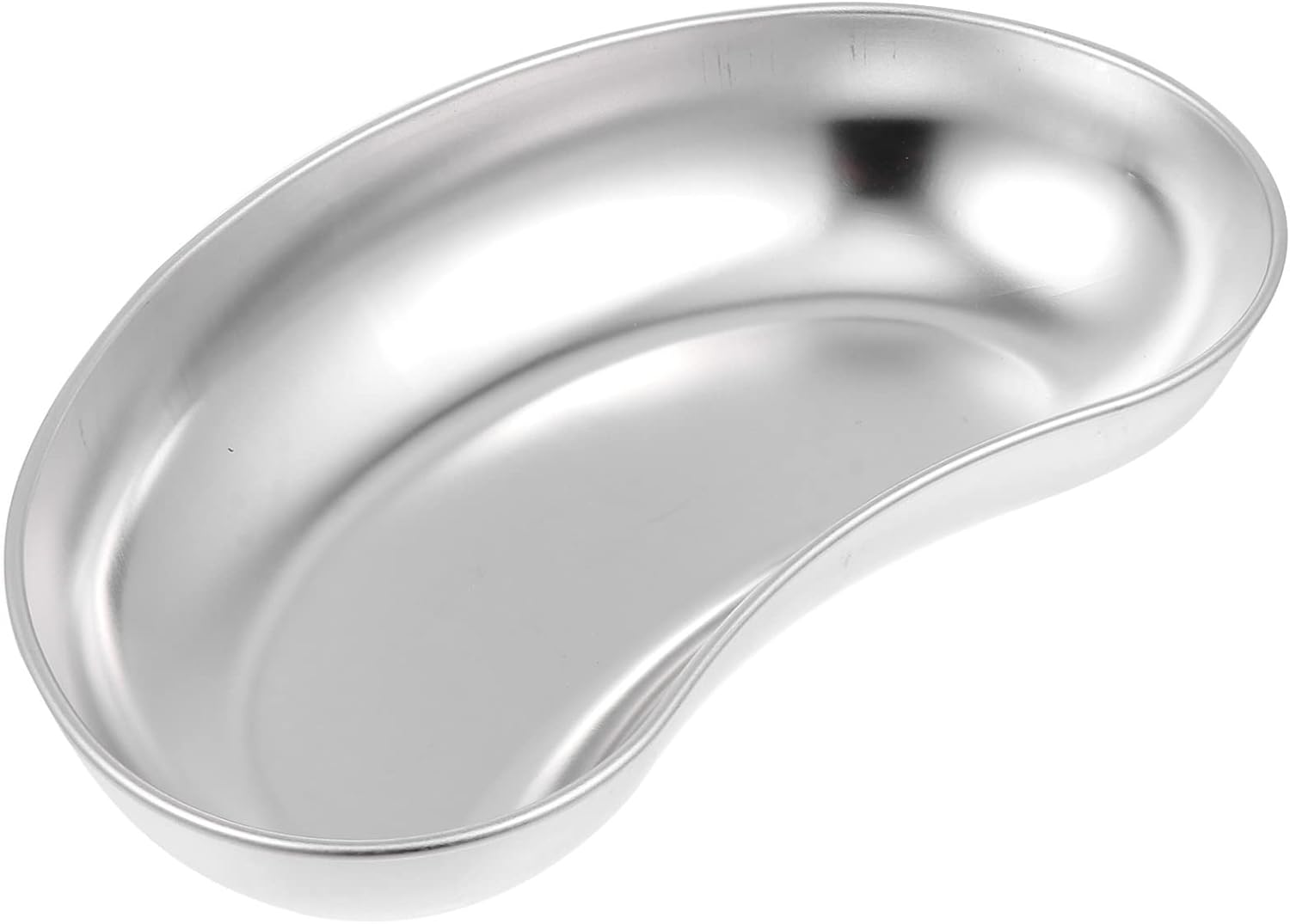 DOITOOL Bandeja de riñón de acero inoxidable en forma de riñón Emesis Cuenca Dental Instrumentos de Laboratorio Placa Quirúrgica Reutilizable Plato de Metal para Aderezos Sucia Medic Waster (S)