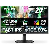 KOORUI ゲーミングモニター 27インチ デュアルモード WQHD 144Hz/FHD 260Hz Fast IPS 1ms HDR400 image