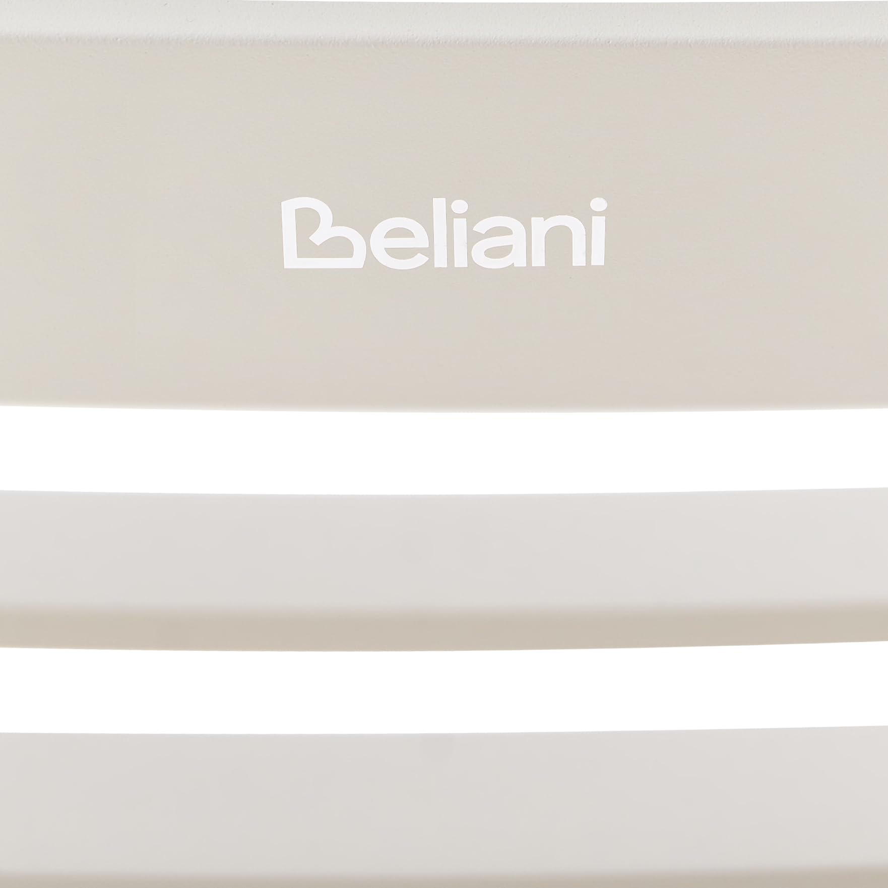 Beliani Sedia a dondolo da giardino moderna in metallo Design a doghe per esterni Alluminio bianco sporco