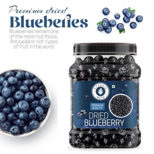 Image of Classic Nuts Dried Blueberry | Dry Fruit | Rich in antioxidants, Vitamin K, Calcium & Fibre | Sweet & Delicious | Healthy Snacks (400gram)
