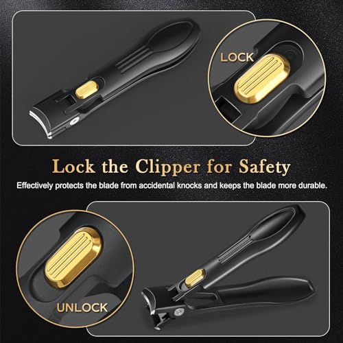 eaxun Cortador de Unhas para Unhas Grossas e Encravadas, Conjunto de Cortador de Unhas Profissional