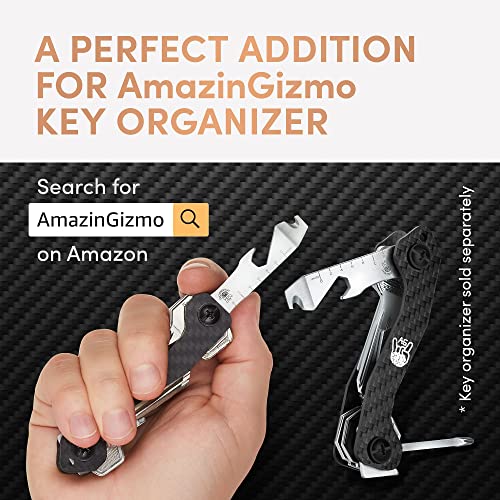 Keyring Multitool | Mini Screwdriver Set Of 2 | Phillips Screwdriver + Flat Head Screwdriver Doubling Up As Bottle Opener/Keychain Box Cutter/Pocket Ruler/Keychain Multi Tool For Key Organizer #TOP5