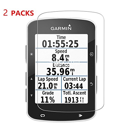 Elecguru Screen Protector Compatible with Garmin Edge 520 Tempered Glass Screen Protector for Garmin 520,Anti-Scratch, Anti-Fingerprint, Bubble Free (2 Pack)