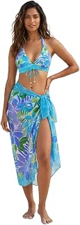 BOLD LOOK Women Western Beach Floral Sarong Wrap-Up – Semi-Sheer Tropical Swimwear Cover-Up Side Tie Bikini Wrap for Goa, ... Price In India