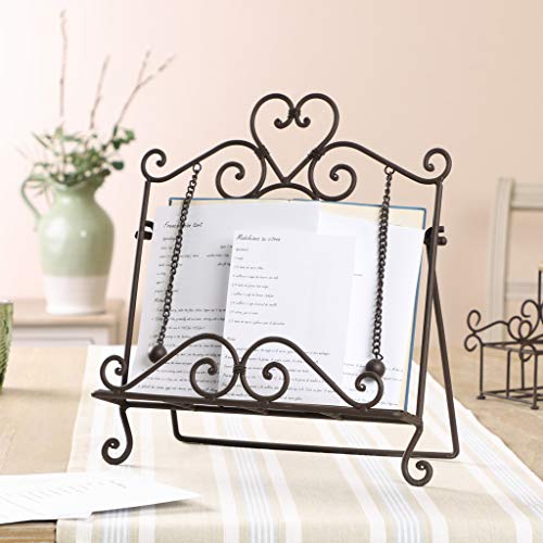 Brown Cookbook Stand Cast Iron Metal Recipe Book iPad Tablet Kindle Holder Valentines Day Kitchen Gift - Image 5