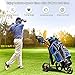 GYMAX Folding Golf Push Cart, 3 Wheel Adjustable Golf Pull Trolley with Cup Holder, Umbrella Holder, Rare Wheel Foot Brake Pocket Storage & Scoreboard, Lightweight Caddy Cart for Men Women Kids Club
